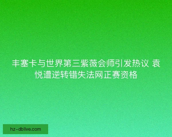 丰塞卡与世界第三紫薇会师引发热议 袁悦遭逆转错失法网正赛资格